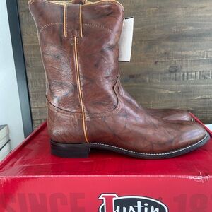 Justin Boots Men's Tan Leather Western Boots